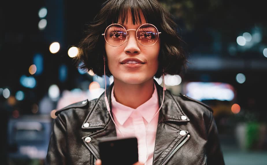 woman with mobile phone